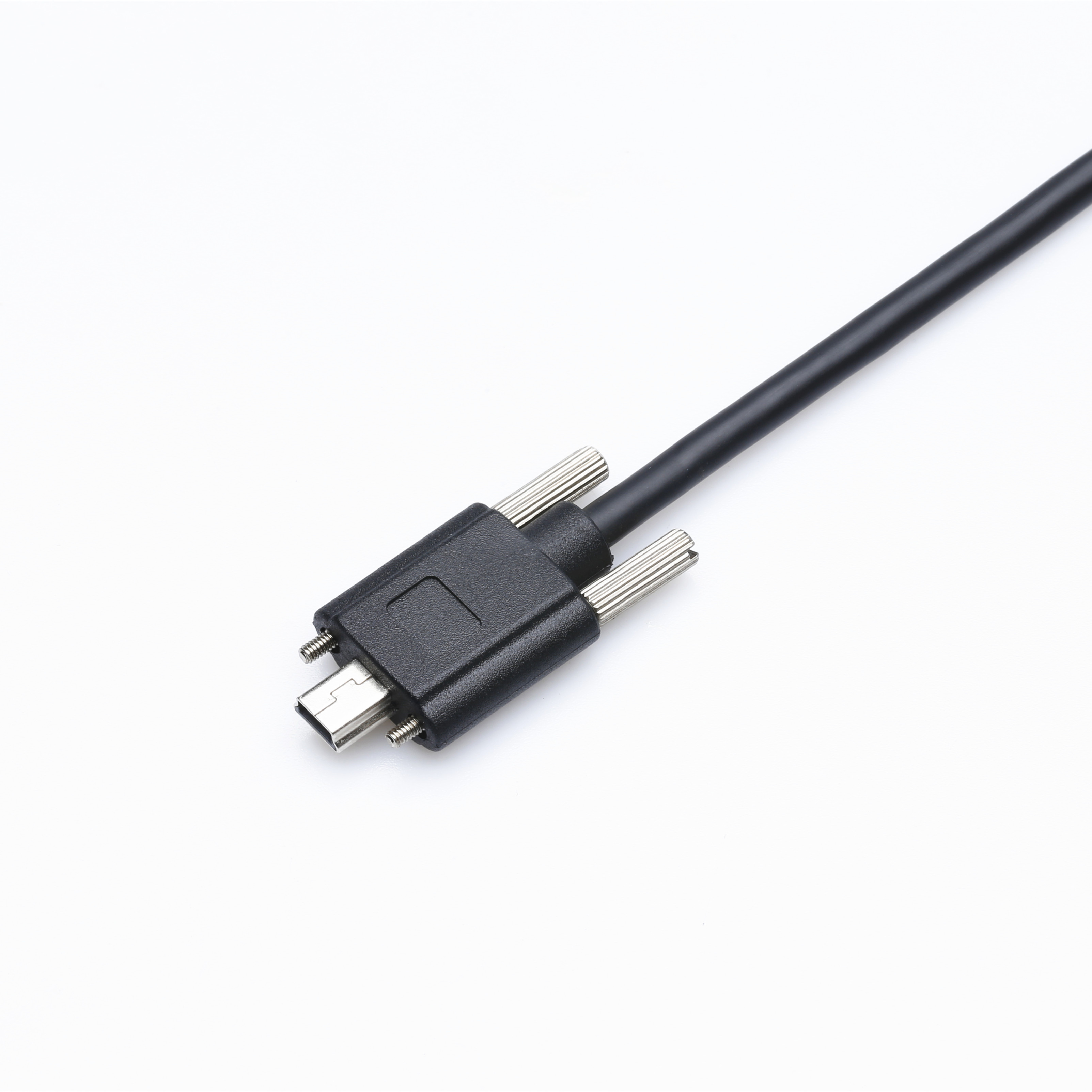 High Flex USB Mini B Plug with Locking Screws