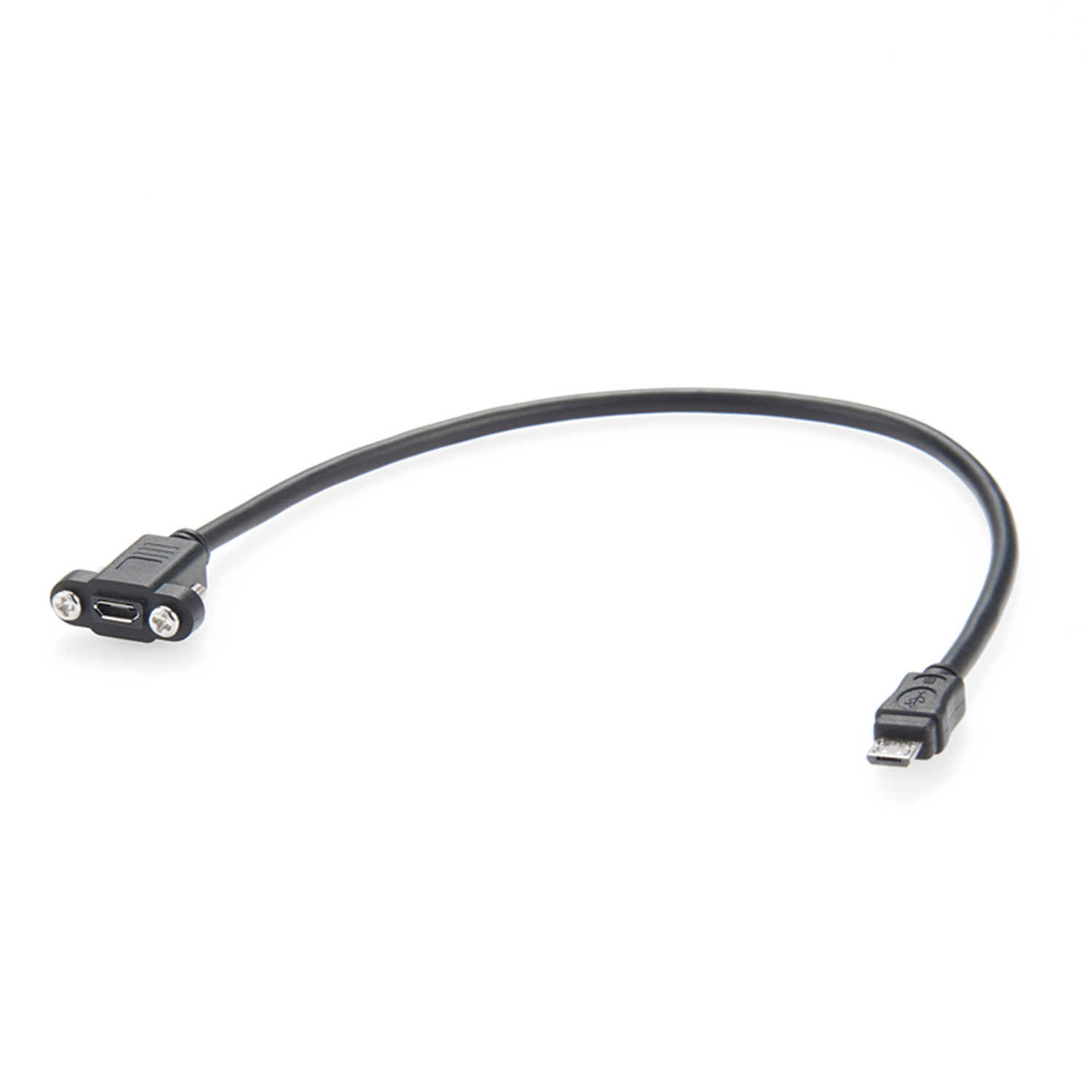 Panel Mount Extension USB Cable Micro B Male to Micro B Female