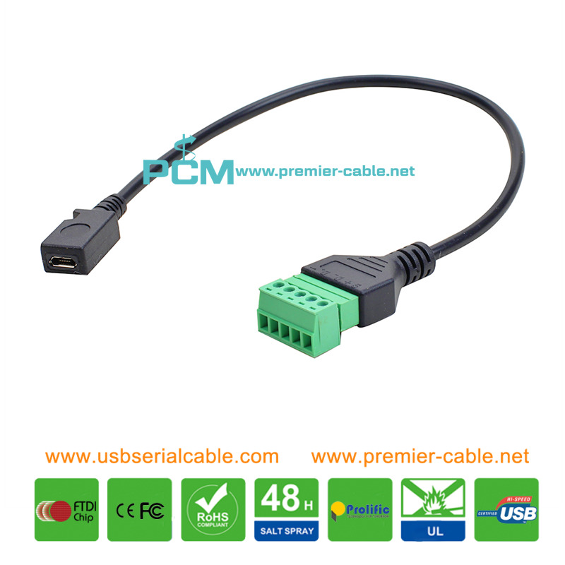 Micro USB Screw Terminal Block Adapter 2