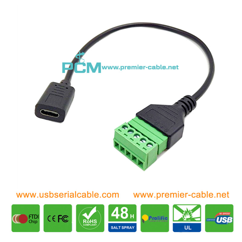 USB3.1 Type C Solderless Terminal Block 3