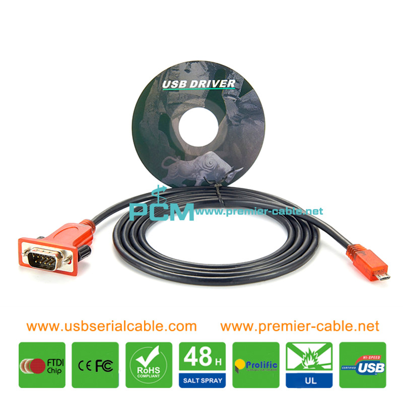 Micro USB to DB9 Data Transfer Converter Micro USB to DB9 Data Transfer Converter