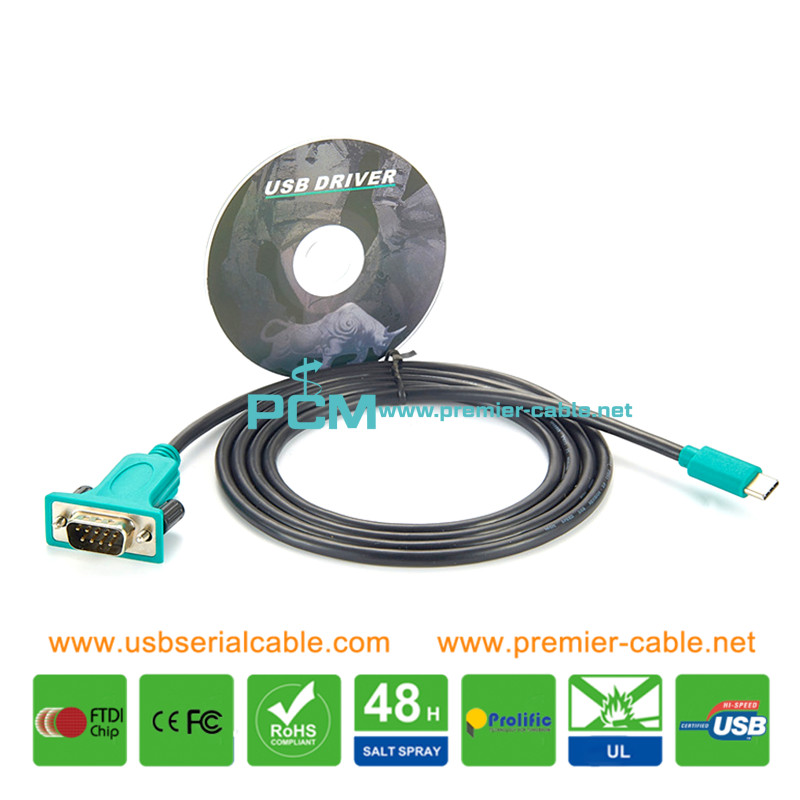 USB Type C to RS232 Serial Bridge Cable USB Type C to RS232 Serial Bridge Cable
