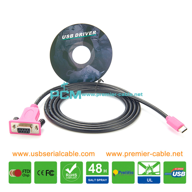 USB3.1 Type C to DB9 Female Serial Cable