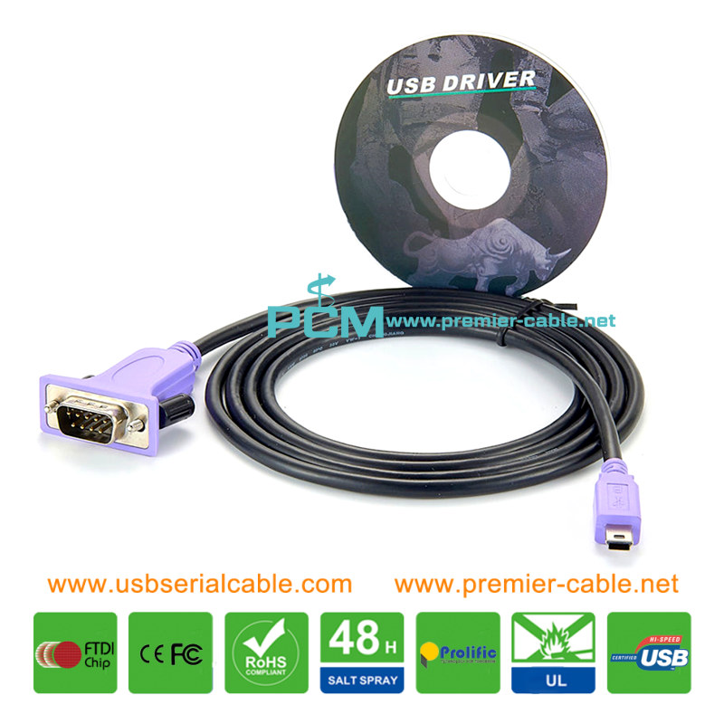Mini USB to DB9 Male Data Mini USB to DB9 Male Data