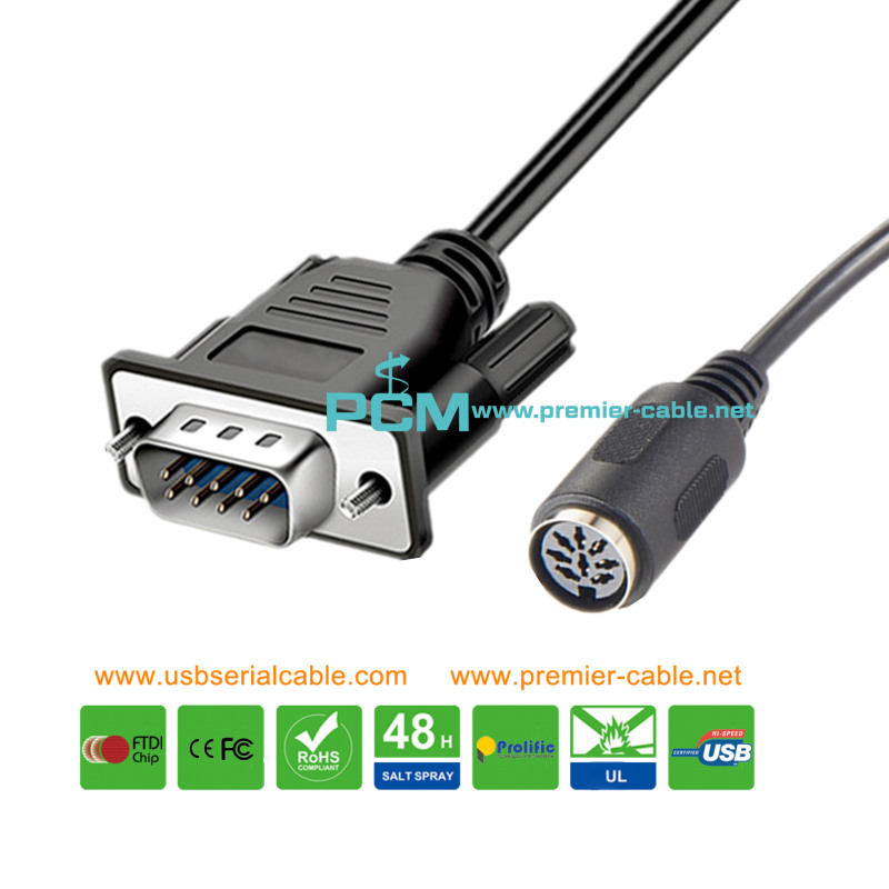 DB9 to Din8 M/F Serial PowerLink Cable