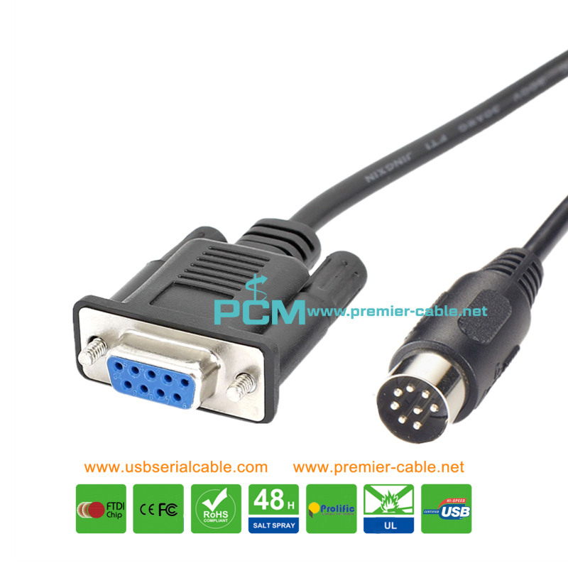 D-Sub 9 Pin to 8 Pin Serial Power Cable