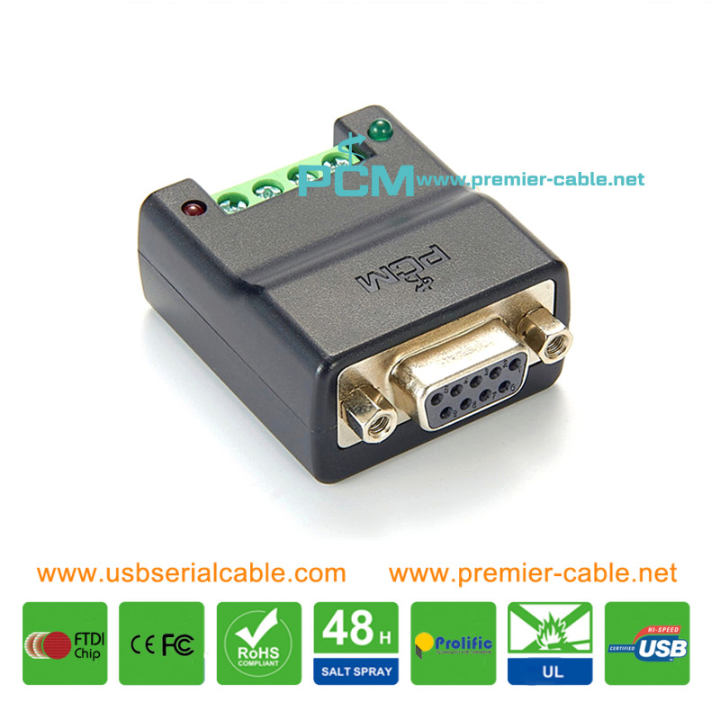 RS232 Female to RS485 4Pin Terminal Block