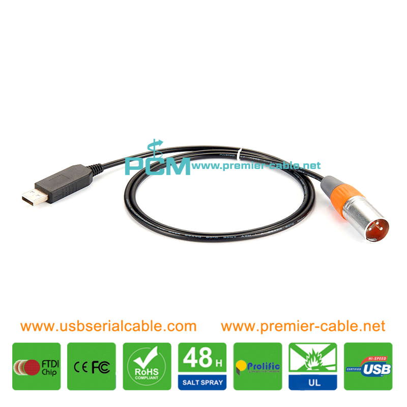 RS485 USB to XLR DMX512 Stage Light Cable RS485 USB to XLR DMX512 Stage Light Cable