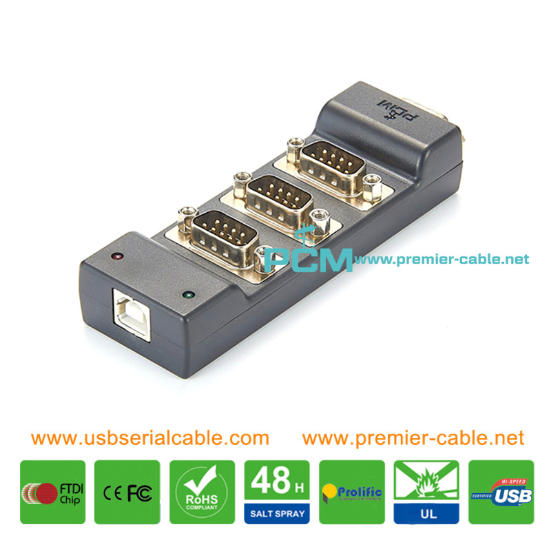 Type B to 9 Pin Serial 5 Ports CAN Hub