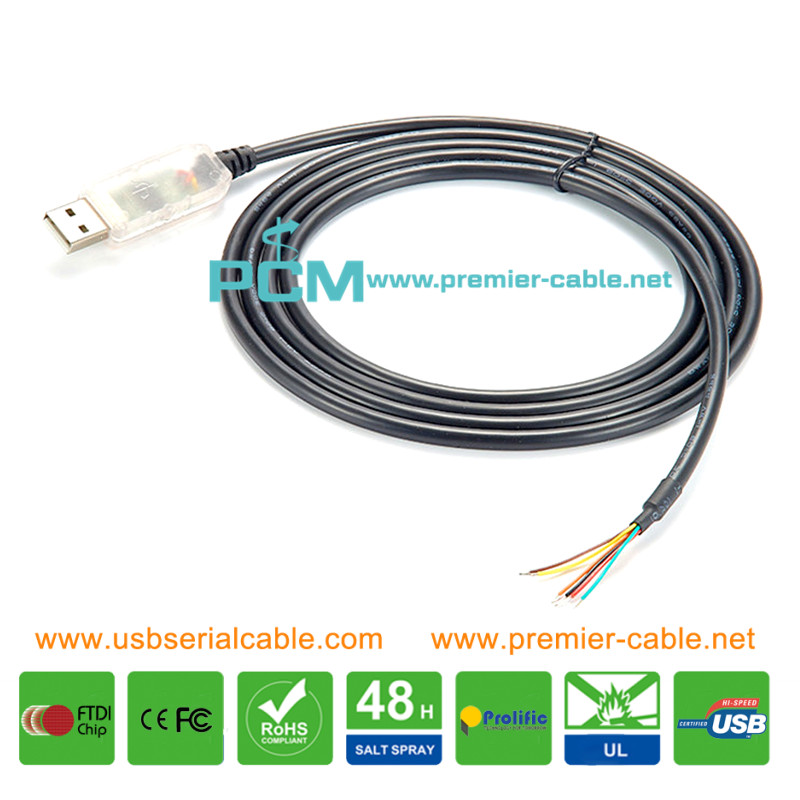 RS232 USB to 6 Core Wire Open End