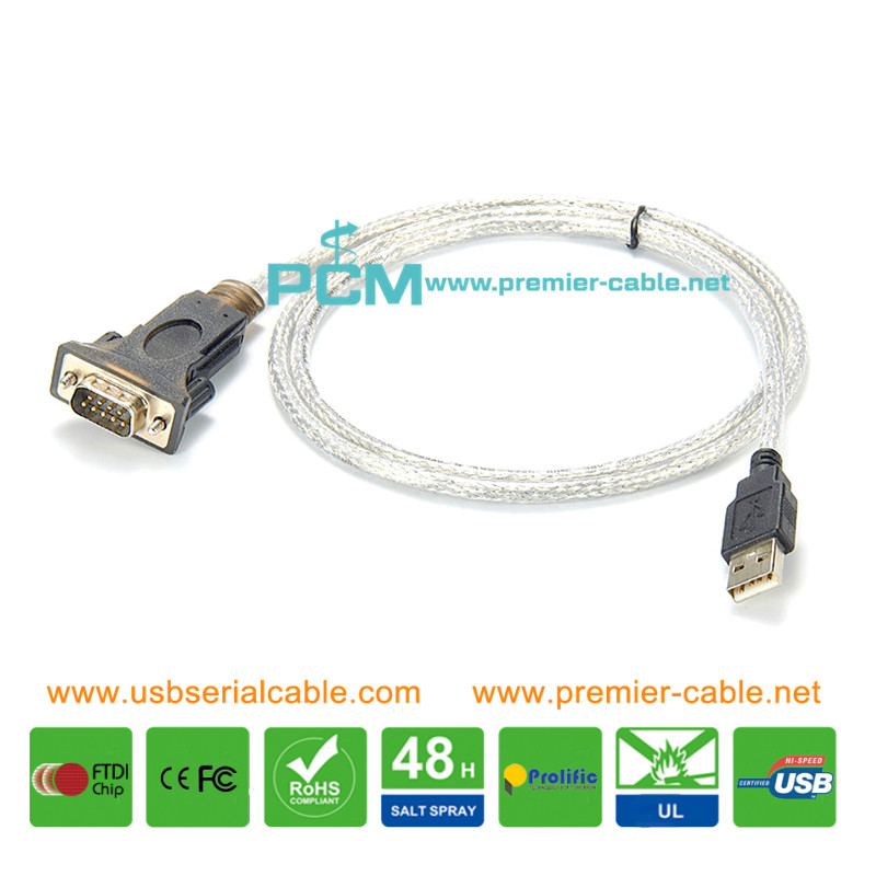 Compatible RS232 USB Serial Thumscrew Cable