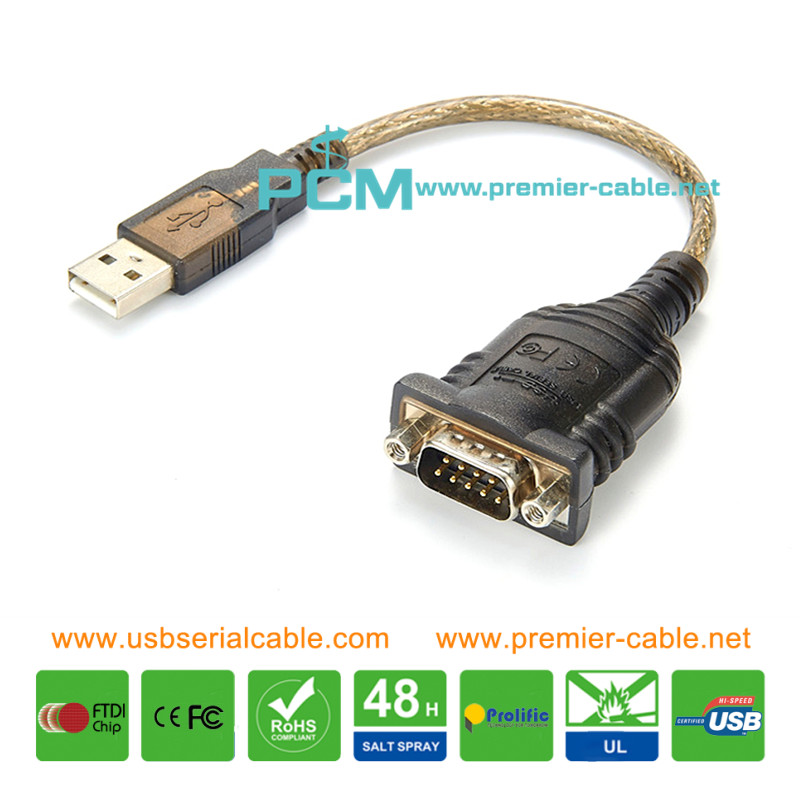 Front Screwing DB9 to USB2.0 Adapter