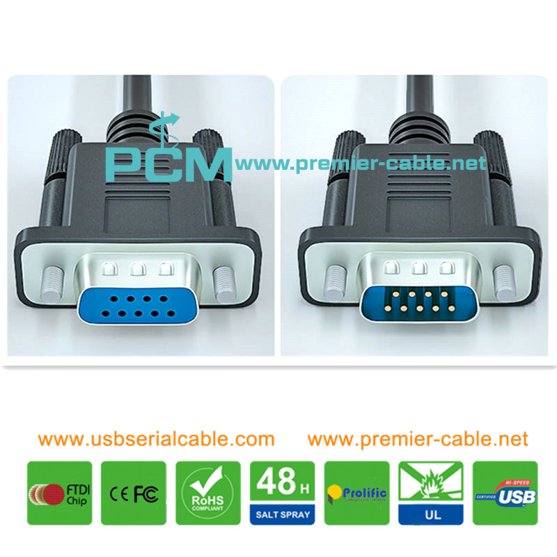 DB9 RS232 Serial DTE Cross Cable