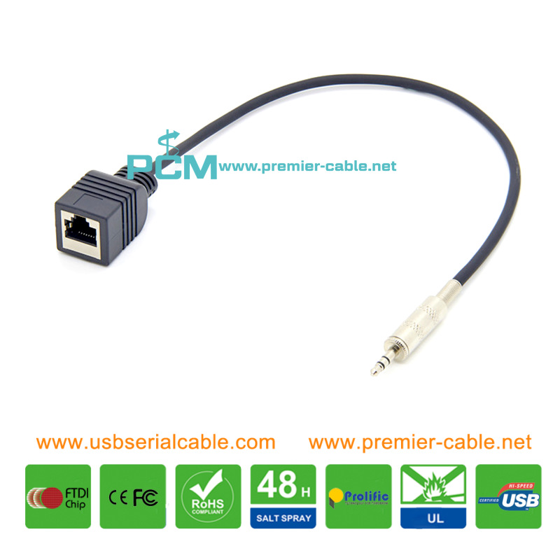 1/8 Stereo to RJ45 LAN Socket Cable