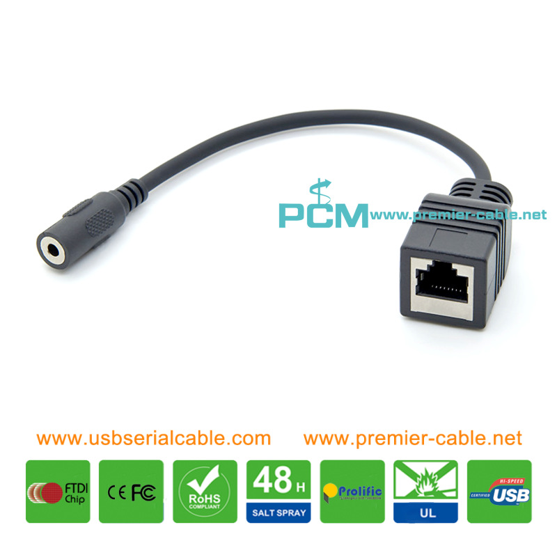 3.5mm Female to RJ45 Socket Adapter 3.5mm Female to RJ45 Socket Adapter