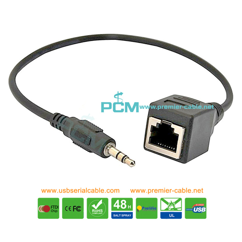 Cat6 RJ45 to 3.5mm Stereo Cable Cat6 RJ45 to 3.5mm Stereo Cable