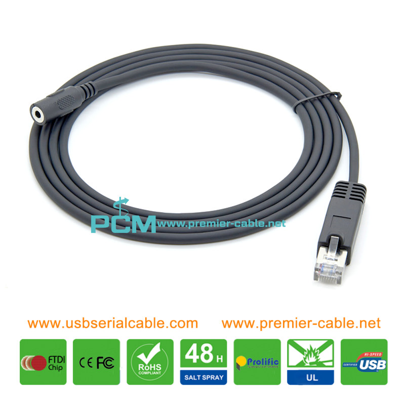 6ft RJ45 to Mini 1/8 TRS Female Cable