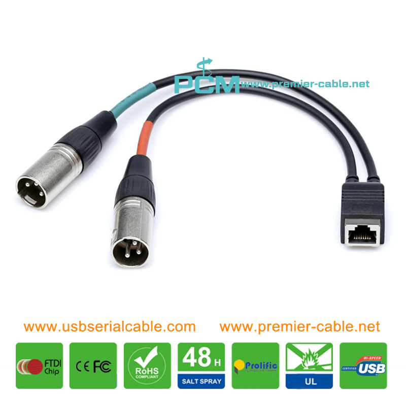 XLR 3Pin Male to RJ45 Audio Mixer Console Axia Adapter XLR 3Pin Male to RJ45 Audio Mixer Console Axia Adapter