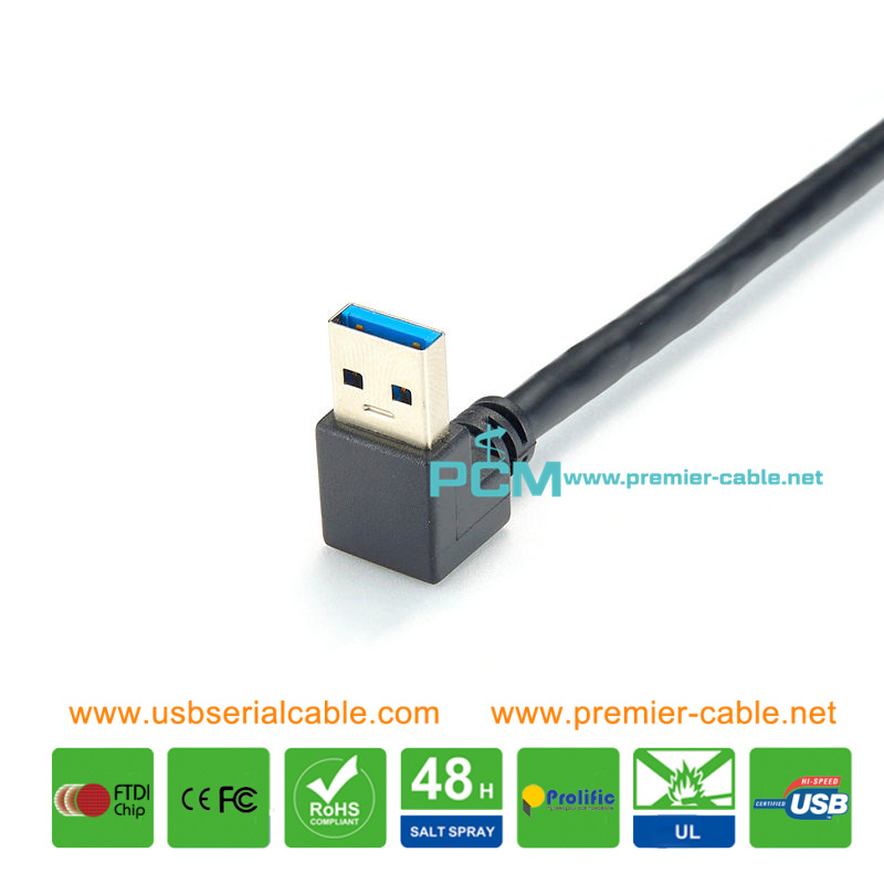 USB3.0 Type A UP Down Angle Cable