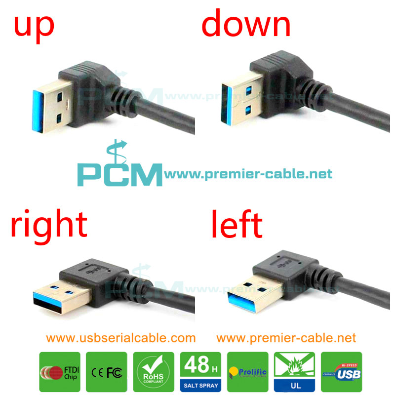USB3.0 Type A UP Down Angle Cable 2