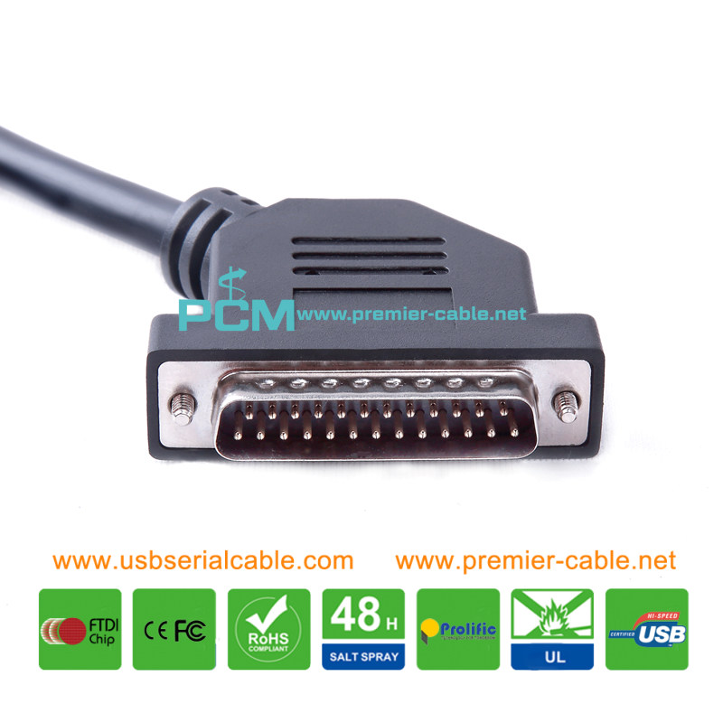 DB25 45 Degree Angle Serial Cable DB25 45 Degree Angle Serial Cable