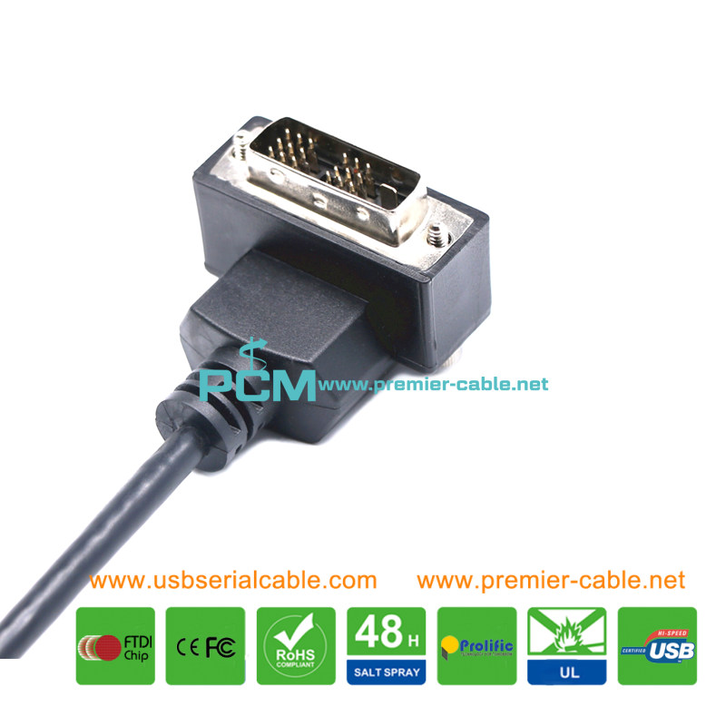 DVI Up Right Angle Low Profile Cable