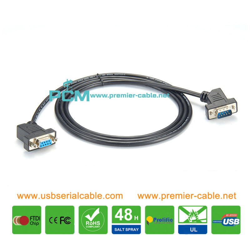Angled DB9 RS232 Serial 45 Degree Cable