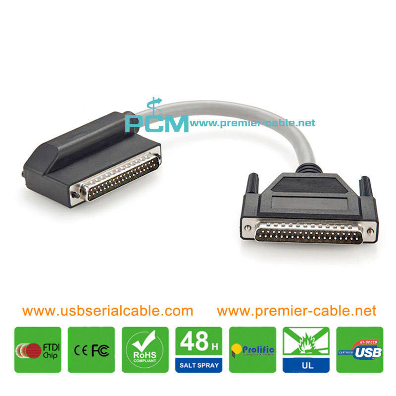 DB37 Straight to Right Angle Data Printer Cable