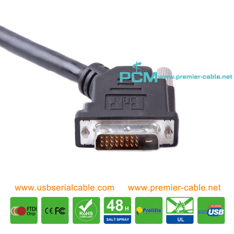 Thumscrew DVI-D Right Angle Video Cable