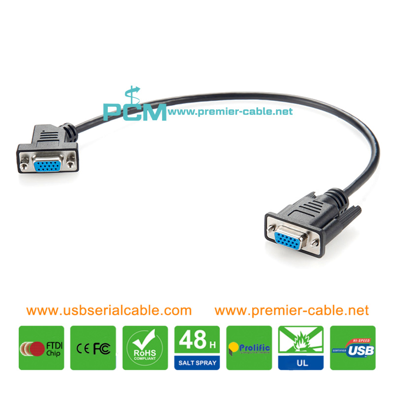 VGA 15 Pin 3 Rows Video Cable