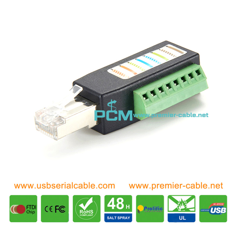 CAT5e RJ45 to Screw Terminal for DVR NVR CCTV Video Camera