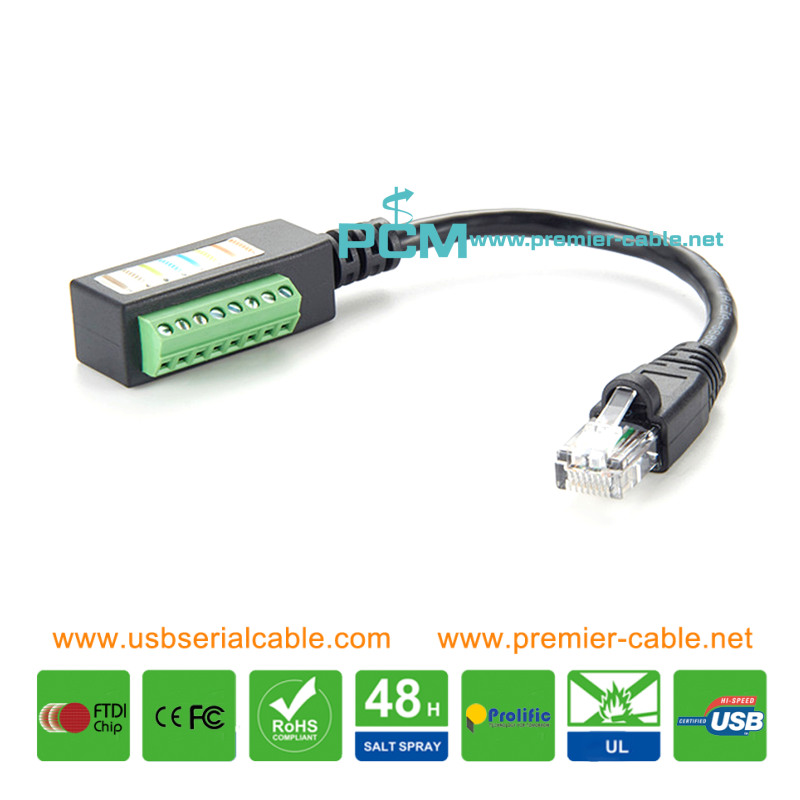 UTP CAT5e RJ45 to 8 Pole Screw Terminal Audio Video Baluns