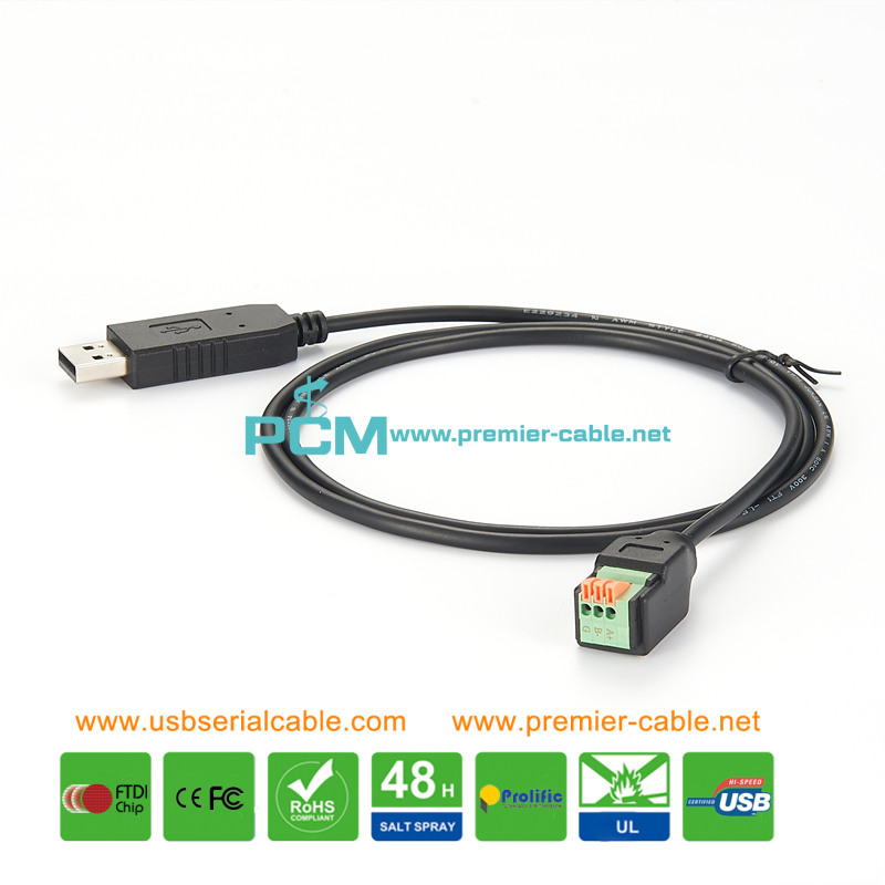 RS485 USB to 3 Pin Terminal Block RS485 USB to 3 Pin Terminal Block