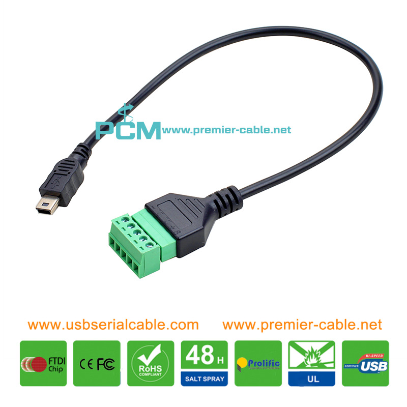 Mini USB 5 Pin Pluggable Terminal Block 1