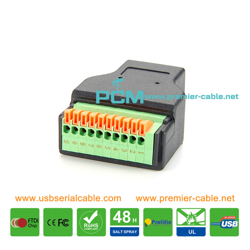 USB3.0 to Spring Press Terminal Header 10 Pin Adapter 2