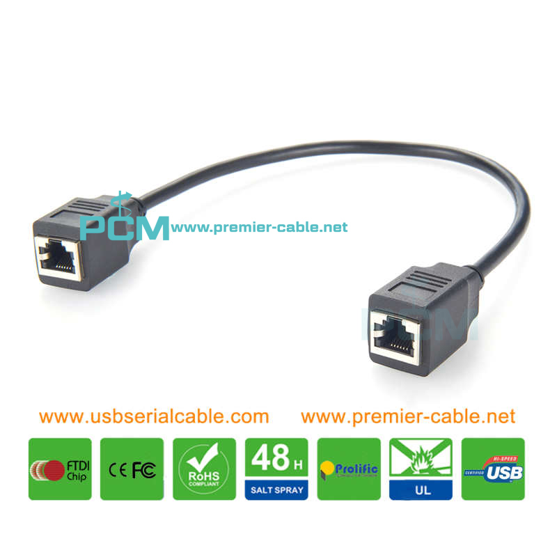 Ethernet RJ45 RJ12 Plug LAN Network Extender Cable