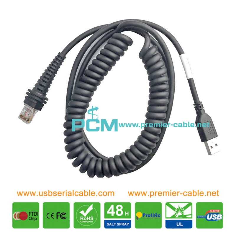 USB to RJ45 Healthcare Handheld Laser Barcode Scanner Cable USB to RJ45 Healthcare Handheld Laser Barcode Scanner Cable