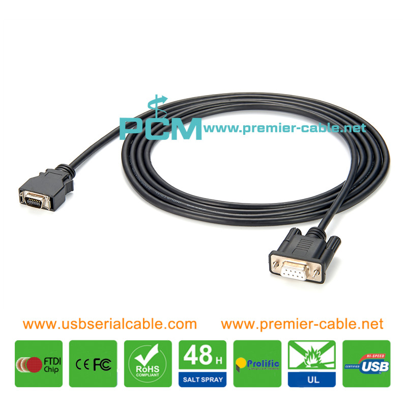 SCSI MDR 14 Pin to DB9 Female Industial Control Cable