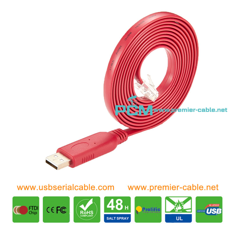 USB RS232 to RJ45 Rollover Console Cable