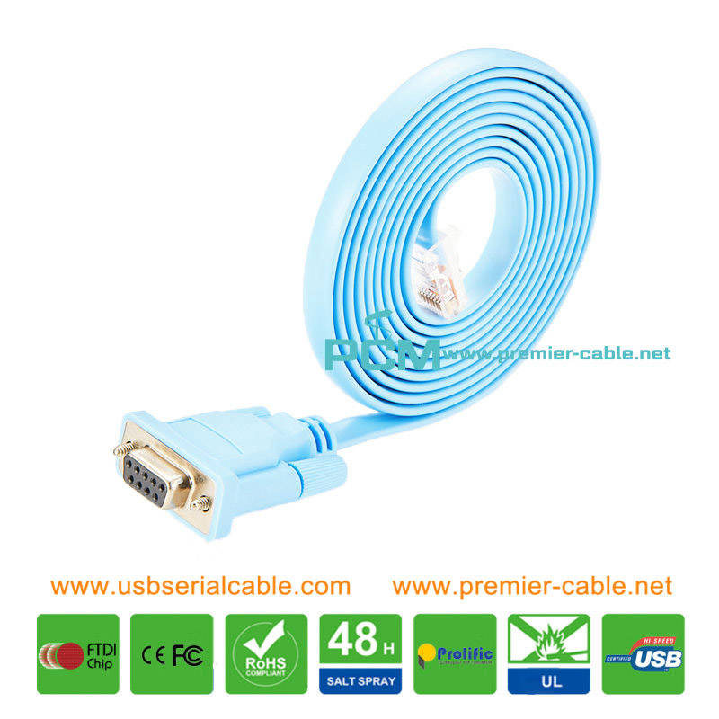 RJ45 to DB9 Gateway Router Console Cable
