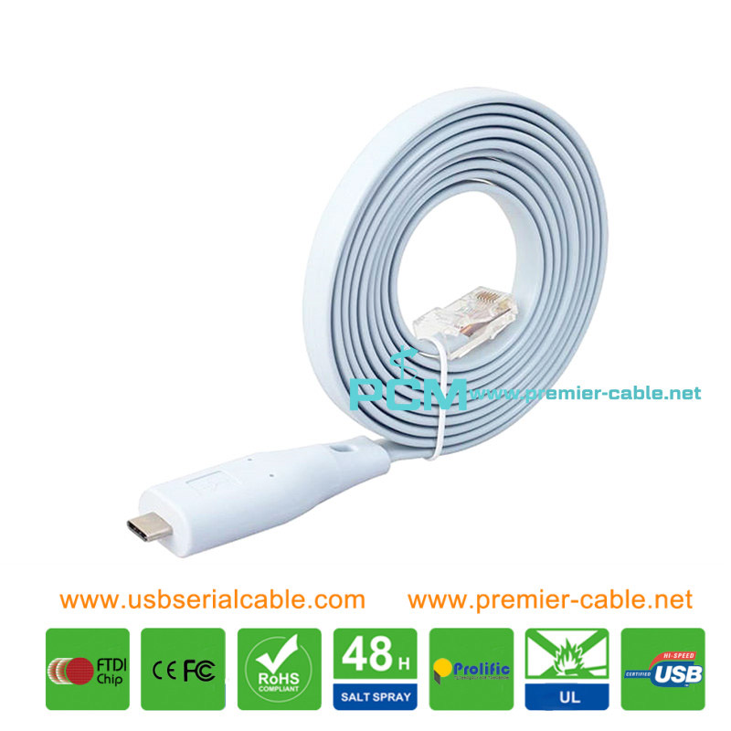 USB Type C to RJ45 Console Cable for Cisco Routers
