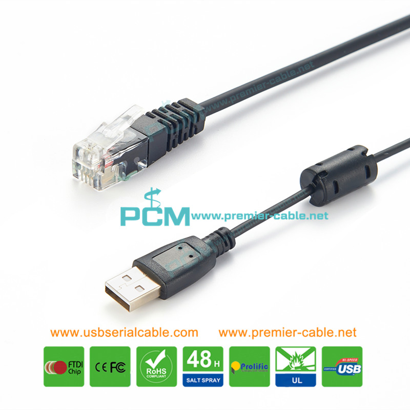 RJ9 4P4C to USB Headset Cable