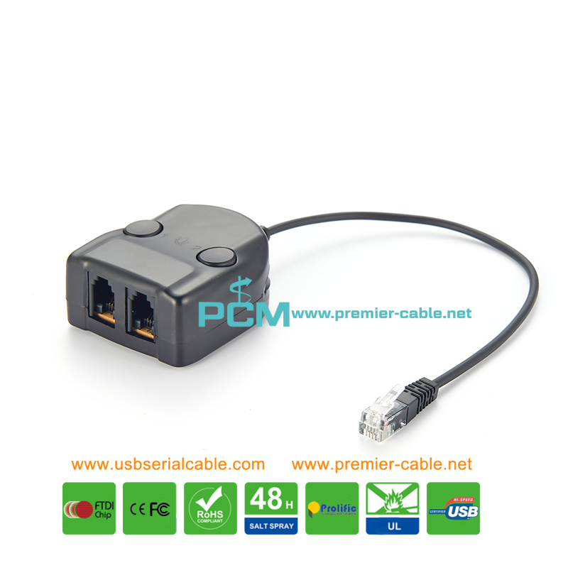 RJ9 to Dual RJ9 Female Sockets Training Box RJ9 to Dual RJ9 Female Sockets Training Box