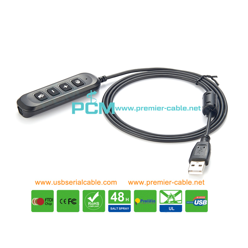 USB to 3.5mm Female Call Center Headset Adapter USB to 3.5mm Female Call Center Headset Adapter