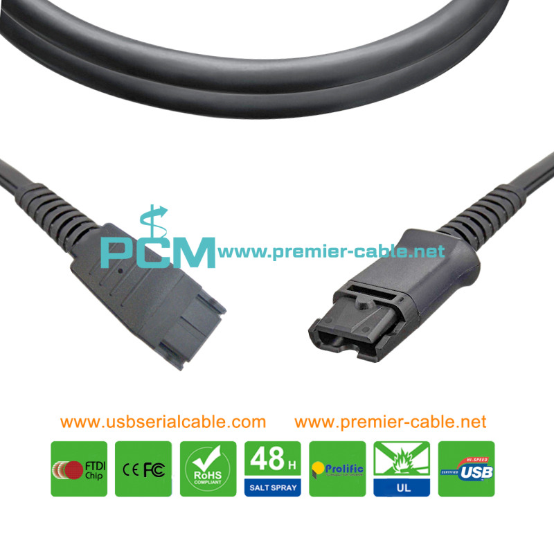 VoIP Phone QD to QD Headset Jumper Converter Cable VoIP Phone QD to QD Headset Jumper Converter Cable