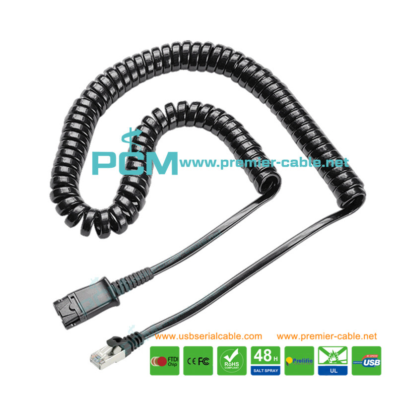 QD to RJ45 OpenStage Desk Phones Coiled Cable QD to RJ45 OpenStage Desk Phones Coiled Cable