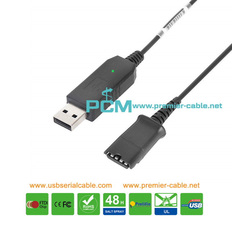 QD to USB Plug Computer Laptop VOIP Phone Adapter