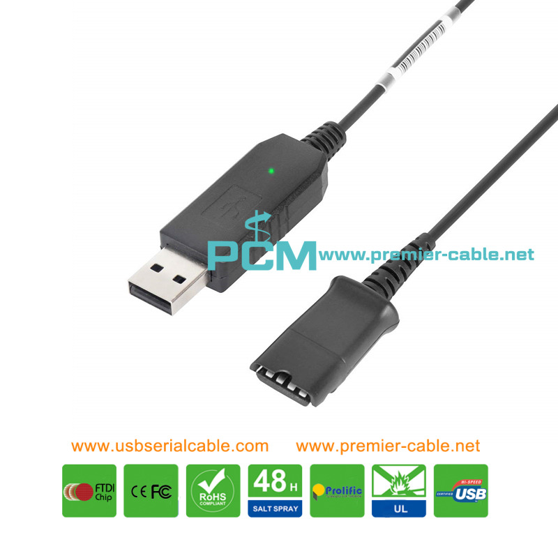 QD to USB Plug Computer Laptop VOIP Phone Adapter QD to USB Plug Computer Laptop VOIP Phone Adapter