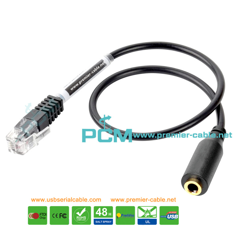 RJ9 to 3.5mm Cisco Office Telephone Headset Adapter