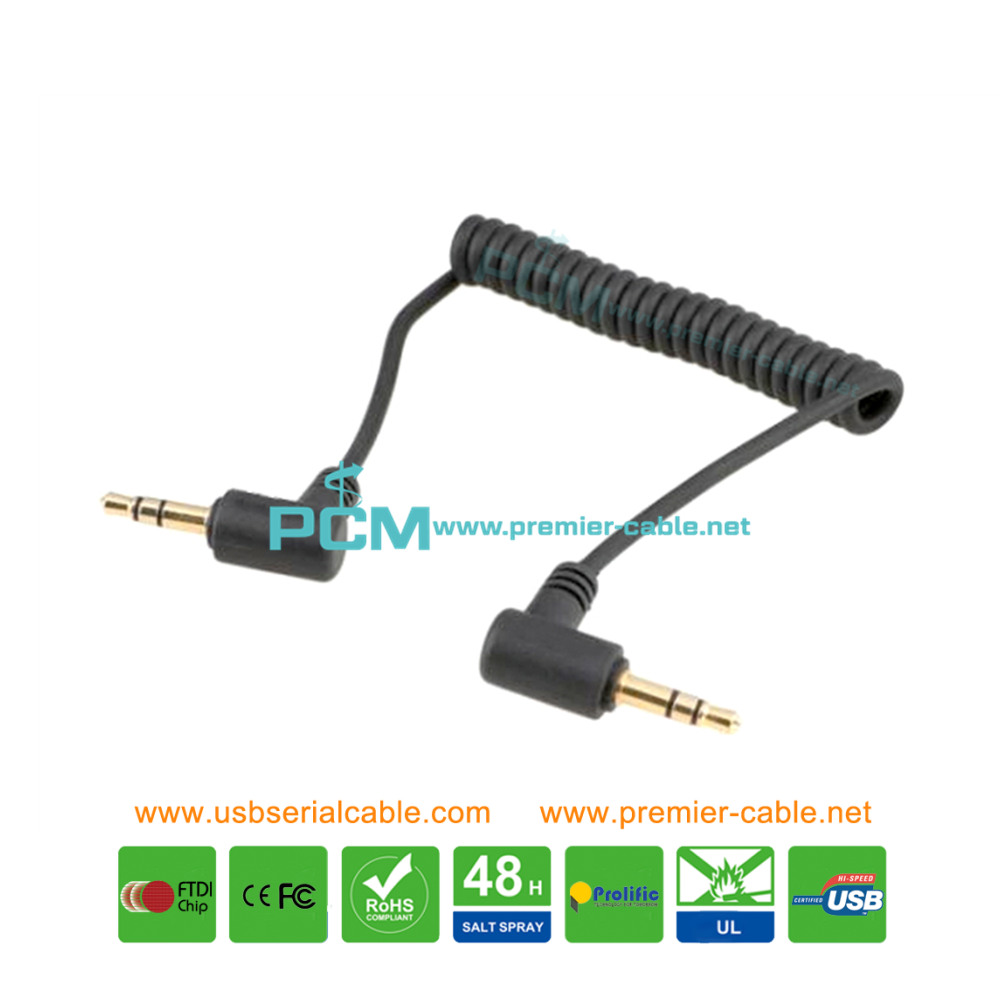 3.5mm to 3.5mm Poly EHS Phone Coiled Cable